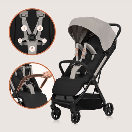 Lionelo - Športový kočík JULIE AIR Beige Sand
