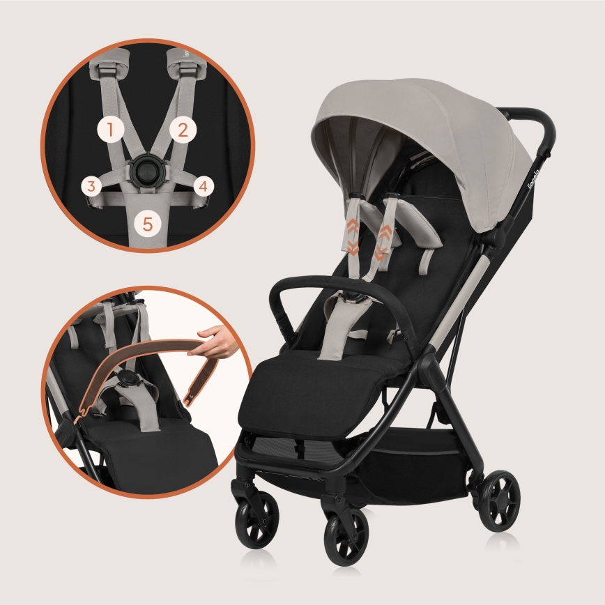 Lionelo - Športový kočík JULIE AIR Beige Sand