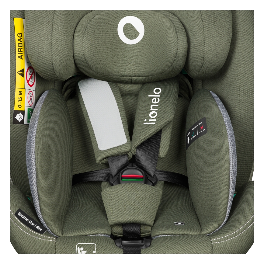 Lionelo - Autosedačka s otočnou základňou BASTIAAN ONE i-Size 40-150 cm olivovo zelená