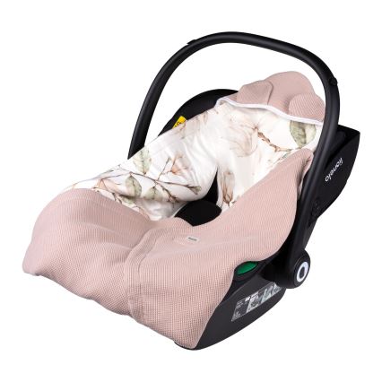Lionelo - Zavinovačka do autosedačky TRAVEL SWADDLE 90x90 cm Béžová Magnólia