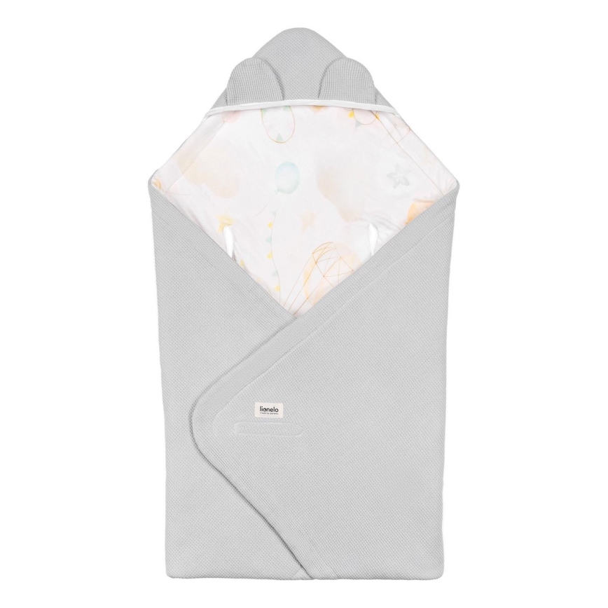 Lionelo - Zavinovačka do autosedačky TRAVEL SWADDLE 90x90 cm Sivý Balón