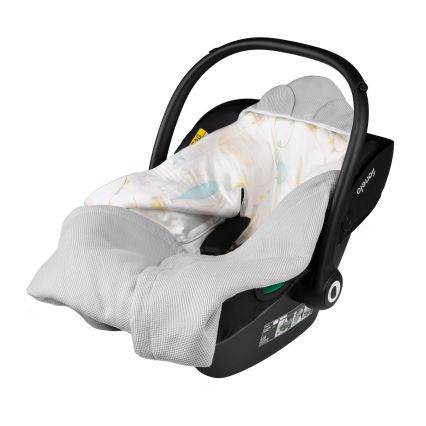 Lionelo - Zavinovačka do autosedačky TRAVEL SWADDLE 90x90 cm Sivý Balón