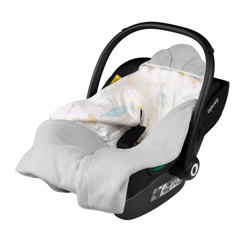 Lionelo - Zavinovačka do autosedačky TRAVEL SWADDLE 90x90 cm Sivý Balón