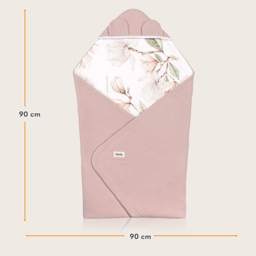 Lionelo - Zavinovačka pre autosedačku TRAVEL SWADDLE 90x90 cm Béžová Magnólia