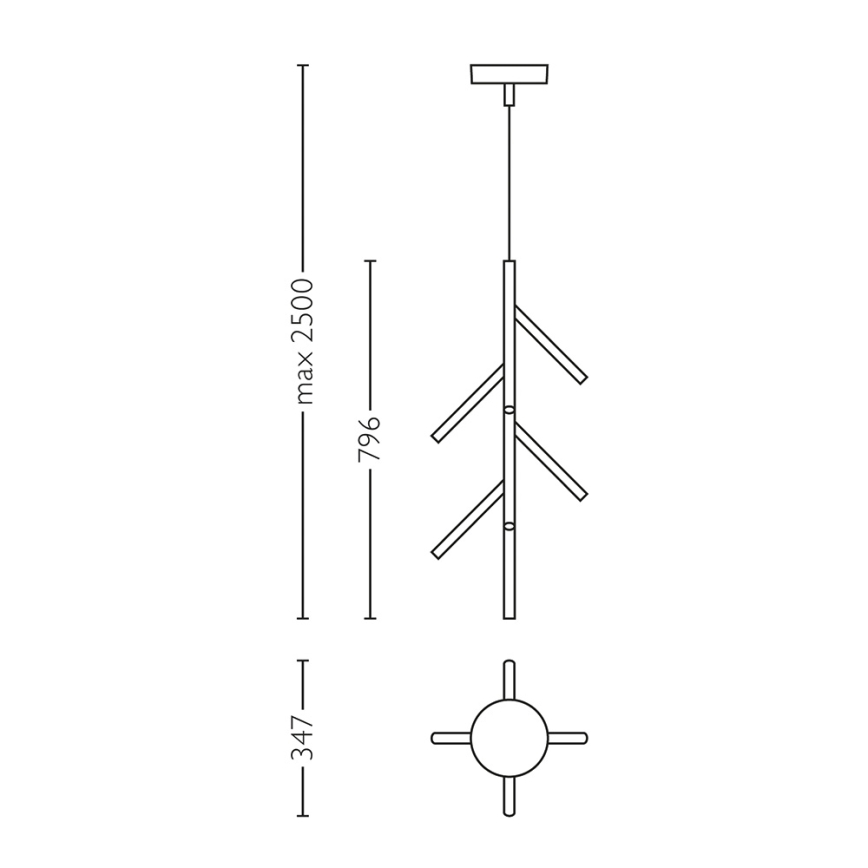 Lirio 40758/11/LI - závesné svietidlo BRANCHES 9xLED/5W
