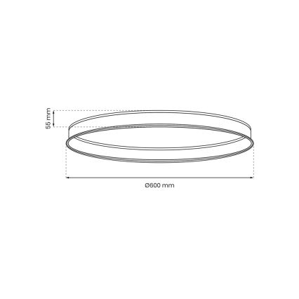 Lištový systém MAGNETIC TRACK pr. 60 cm čierna