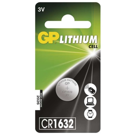 Lithiová batéria gombíková CR1632 GP LITHIUM 3V/140 mAh