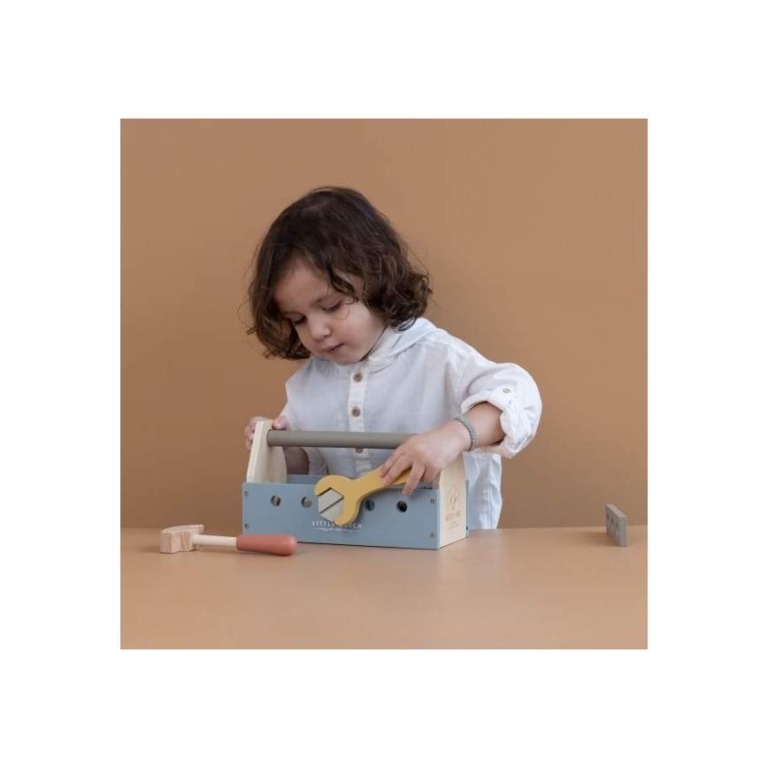 Little Dutch - Detský drevený box s náradím