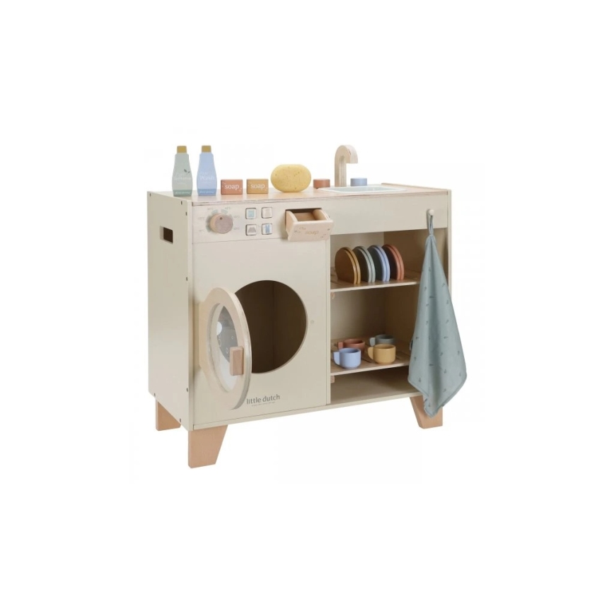 Little Dutch - Drevená práčka s príslušenstvom