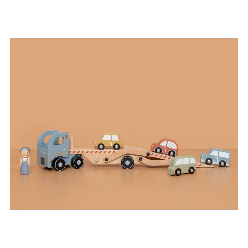 Little Dutch - Drevené nákladné auto s autíčkami