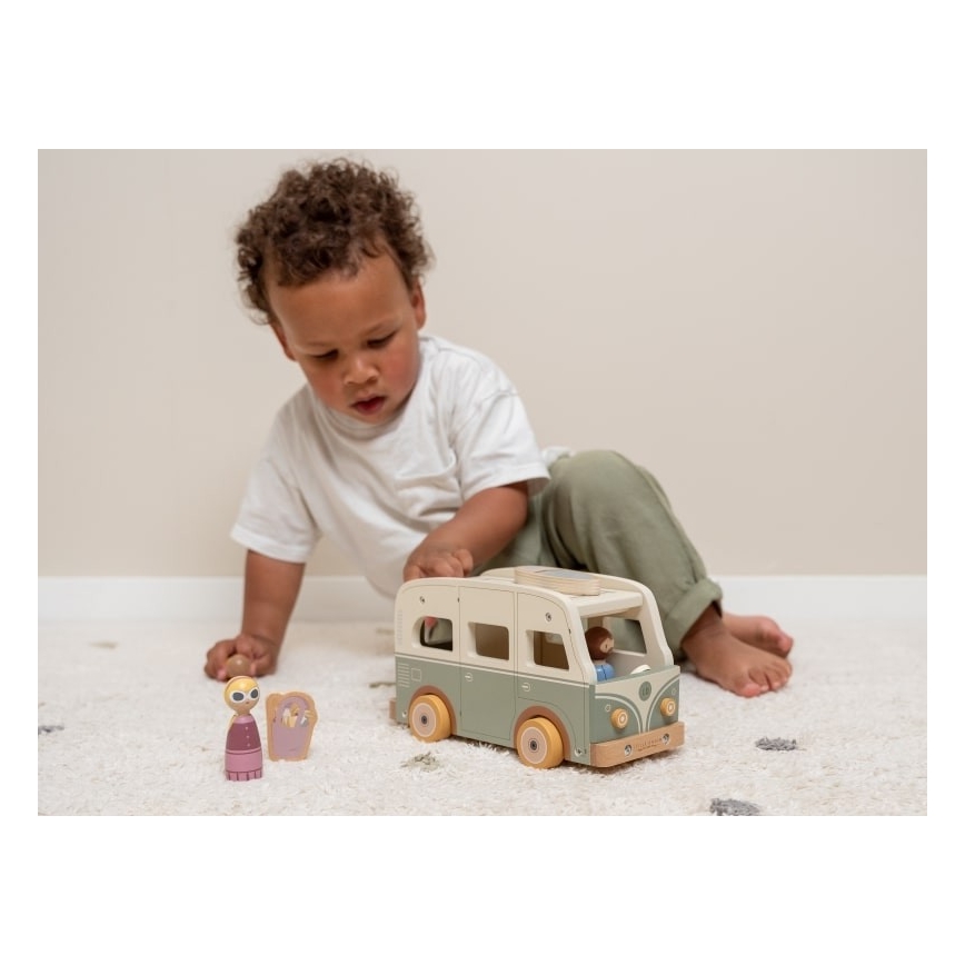 Little Dutch - Drevený karavan s príslušenstvom topoľ