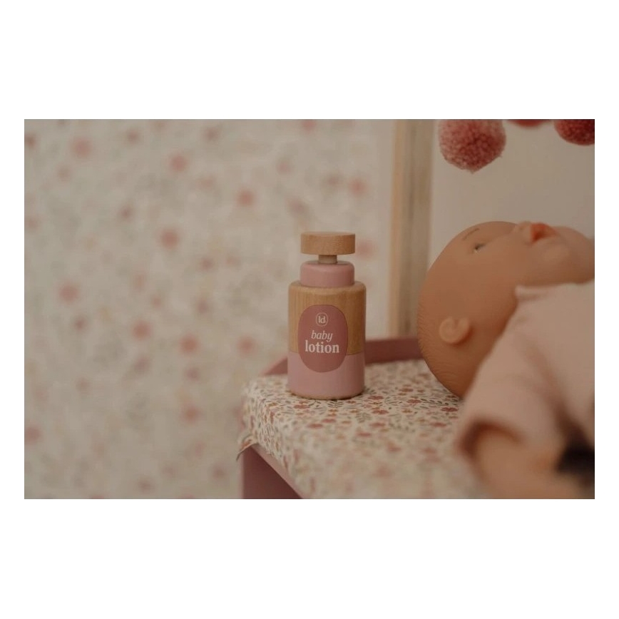 Little Dutch - Drevený prebaľovací pult pre bábiky Soft Flowers