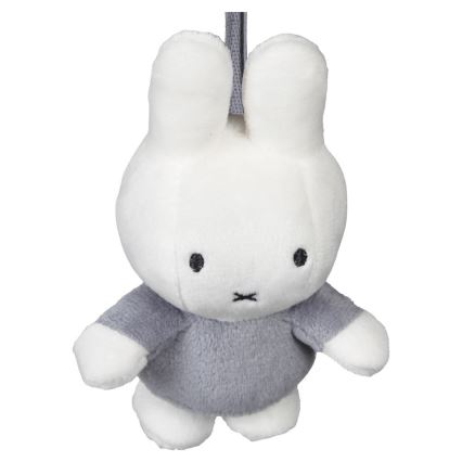 Little Dutch - Hudobný kolotoč na postieľku Miffy Fluffy šedá