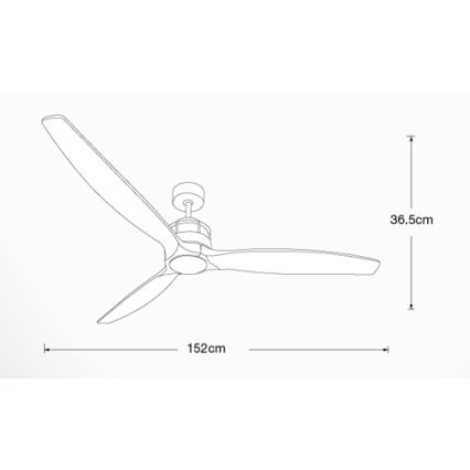 Lucci air 210508 - Stropný ventilátor AIRFUSION AKMANI paulovnia/čierna + diaľkové ovládanie