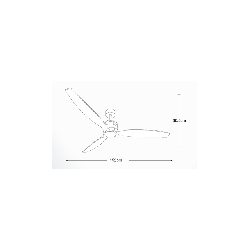 Lucci air 210508 - Stropný ventilátor AIRFUSION AKMANI paulovnia/čierna + diaľkové ovládanie
