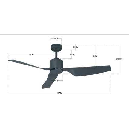 Lucci Air 210527 - Stropný ventilátor AIRFUSION CLIMATE II čierna + diaľkové ovládanie