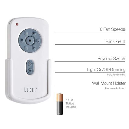 Lucci Air 21052TRS - Diaľkový ovládač pre ventilátory CLIMATE, RADAR, FRASER 1x23A