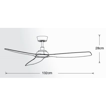 Lucci Air 210650 - Stropný ventilátor MOTO biela + diaľkové ovládanie