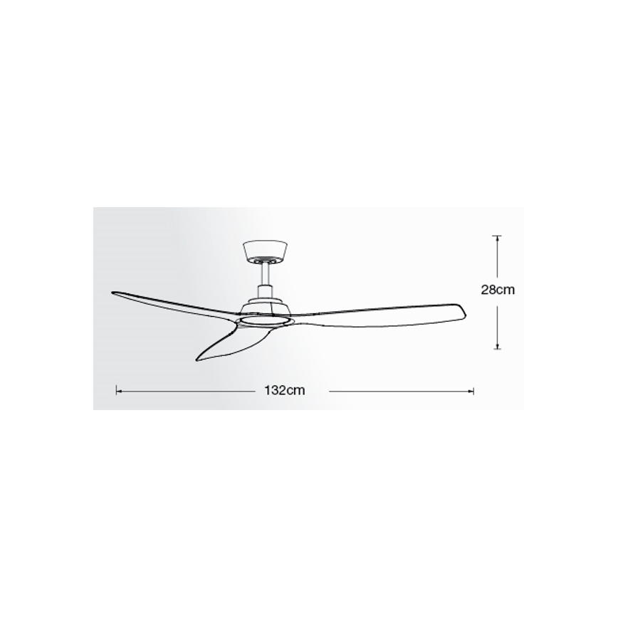 Lucci Air 210650 - Stropný ventilátor MOTO biela + diaľkové ovládanie