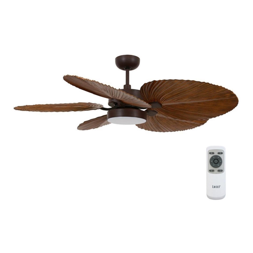 Lucci Air 210655 - LED Stropný ventilátor BALI 1xGX53/18W/230V hnedá + diaľkové ovládanie