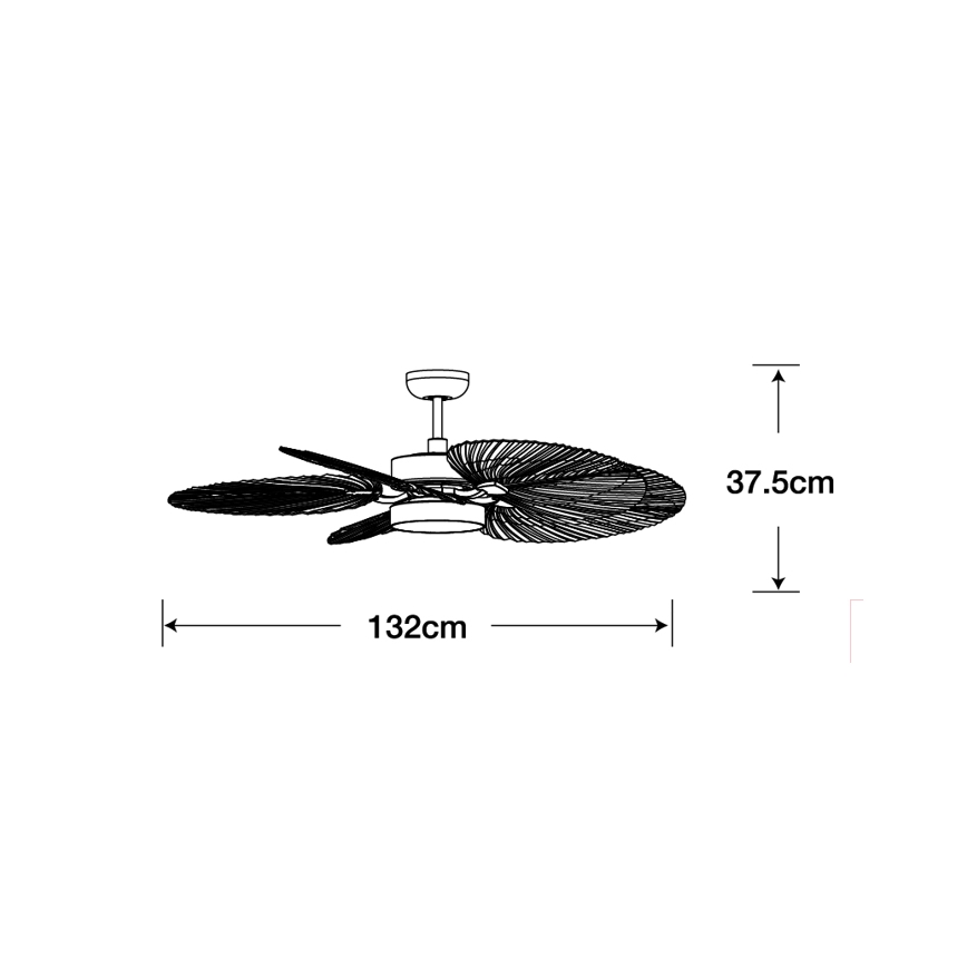 Lucci Air 210655 - LED Stropný ventilátor BALI 1xGX53/18W/230V hnedá + diaľkové ovládanie