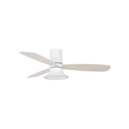 Lucci Air 210661 - LED Stmievateľný stropný ventilátor FLUSSO 1xGX53/18W/230V drevo/biela + diaľkové ovládanie