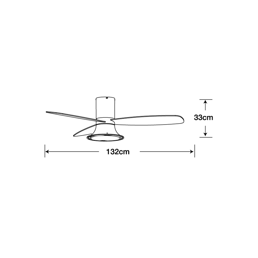 Lucci Air 210661 - LED Stmievateľný stropný ventilátor FLUSSO 1xGX53/18W/230V drevo/biela + diaľkové ovládanie