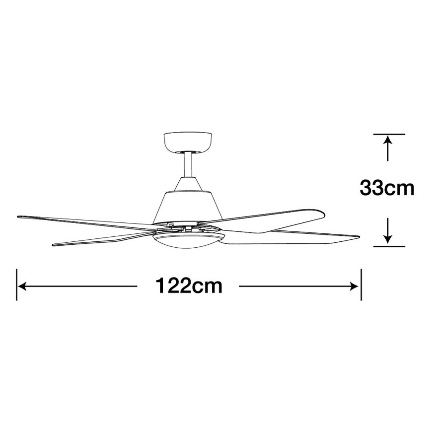 Lucci Air 212994 - LED Stropný ventilátor ARIA LED/18W/230V biela + diaľkové ovládanie