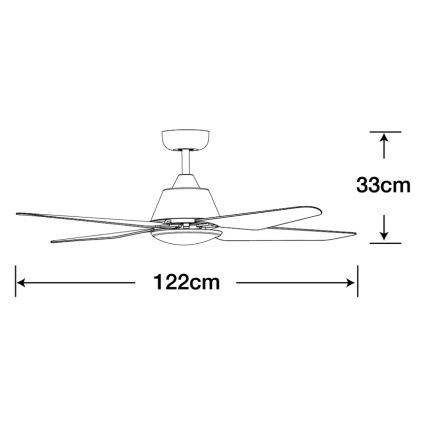 Lucci Air 212998 - LED Stropný ventilátor ARIA LED/18W/230V čierna + diaľkové ovládanie