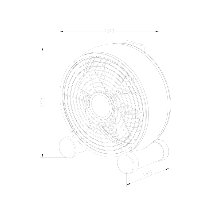 Lucci air 213120 - Stolný ventilátor BREEZE čierny pr. 28 cm