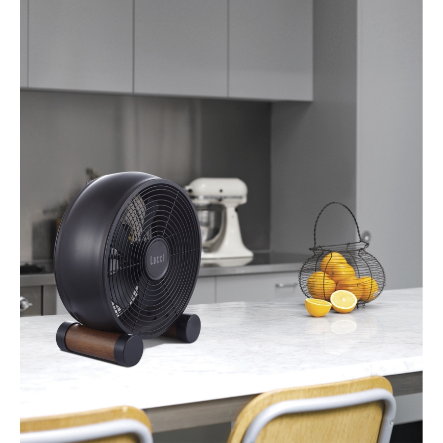 Lucci air 213121 - Stolný ventilátor BREEZE hnedý, priemer 28 cm