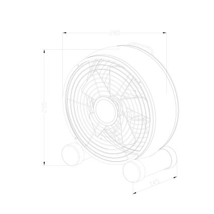 Lucci air 213121 - Stolný ventilátor BREEZE hnedý, priemer 28 cm