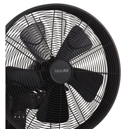 Lucci air 213124 - Nástenný ventilátor BREEZE 55W/230V čierna + diaľkové ovládanie