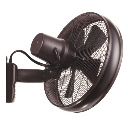 Lucci air 213125 - Nástenný ventilátor BREEZE 55W/230V čierna/hnedá + diaľkové ovládanie