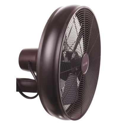 Lucci air 213125 - Nástenný ventilátor BREEZE 55W/230V čierna/hnedá + diaľkové ovládanie