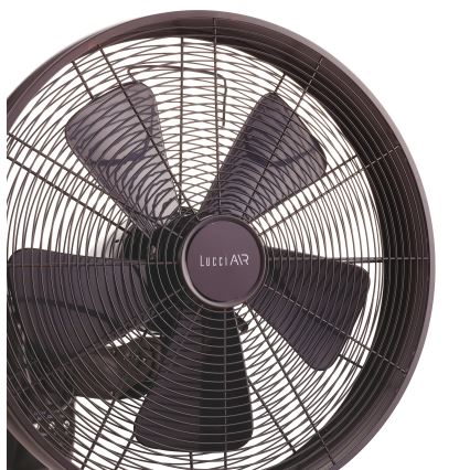 Lucci air 213125 - Nástenný ventilátor BREEZE 55W/230V čierna/hnedá + diaľkové ovládanie