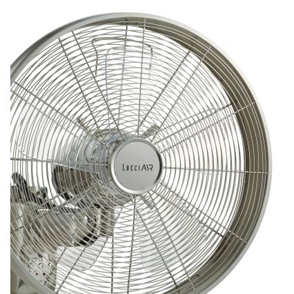 Lucci air 213126 - Nástenný ventilátor BREEZE 55W/230V matný chróm + diaľkové ovládanie