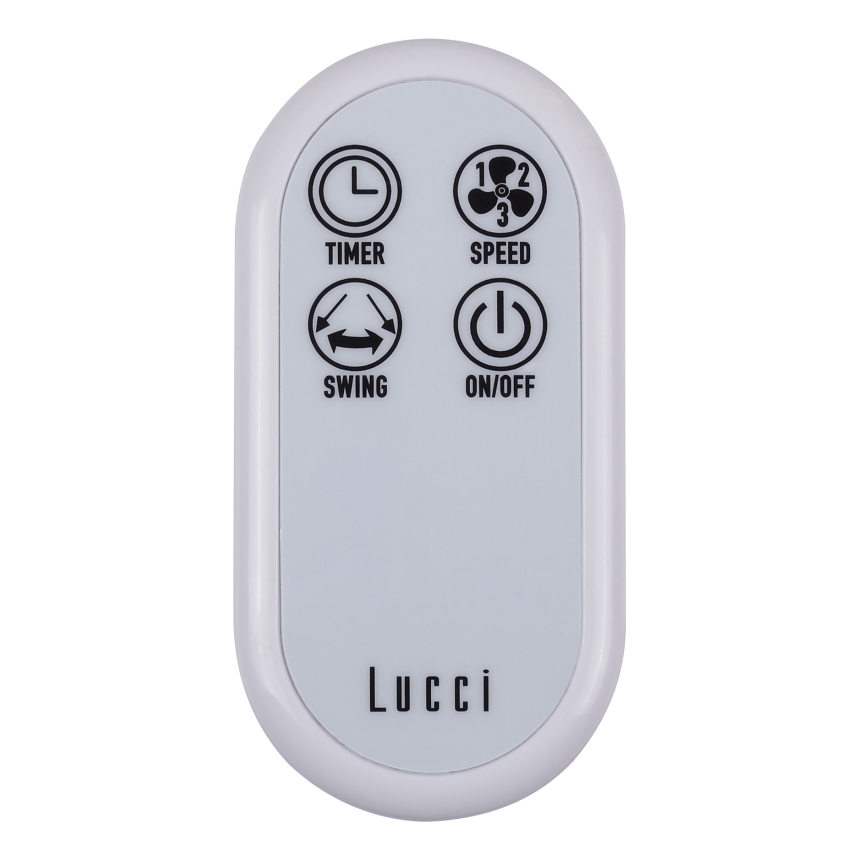 Lucci Air 213128EU - Nástenný ventilátor BREEZE 55W/230V biela + diaľkové ovládanie