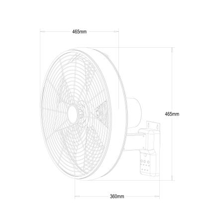 Lucci Air 213128EU - Nástenný ventilátor BREEZE 55W/230V biela + diaľkové ovládanie