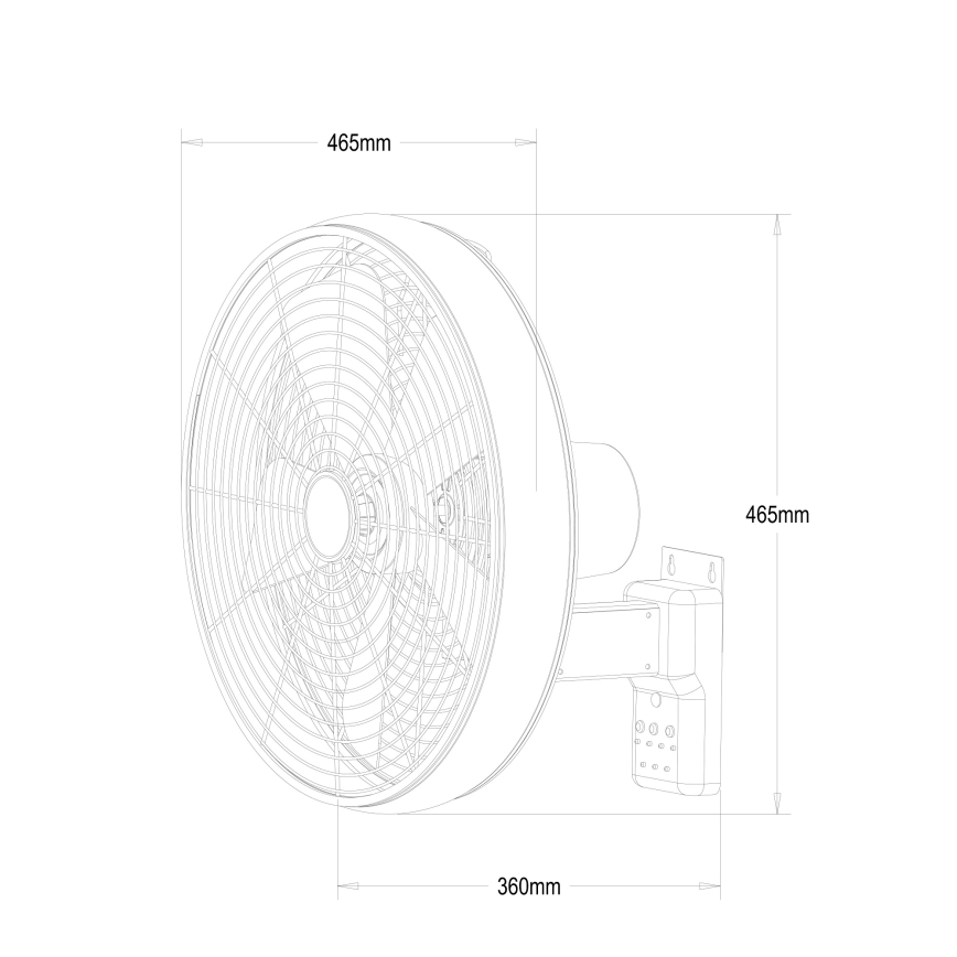 Lucci Air 213128EU - Nástenný ventilátor BREEZE 55W/230V biela + diaľkové ovládanie