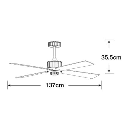 Lucci air 213170 - LED Stropný ventilátor NEWPORT wenge/hnedá + diaľkové ovládanie