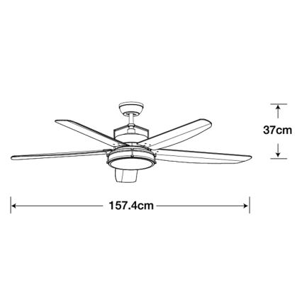 Lucci air 213176-LED Stmievateľný stropný ventilátor LOUISVILLE 1xGX53/18W/230V drevo/biela + diaľkové ovládanie