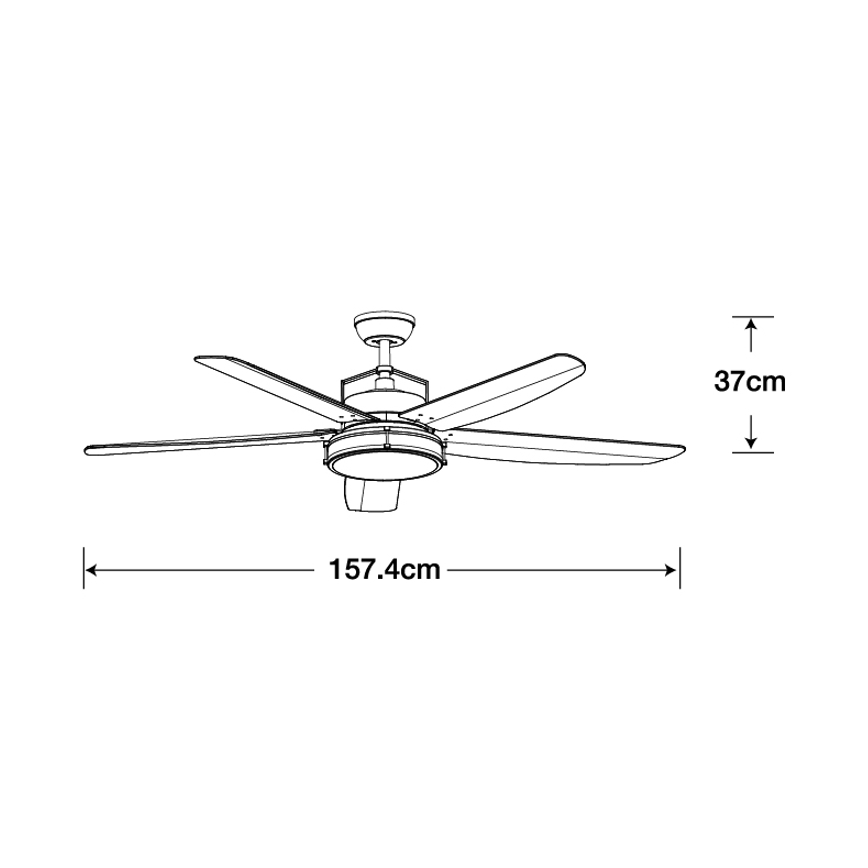 Lucci air 213176-LED Stmievateľný stropný ventilátor LOUISVILLE 1xGX53/18W/230V drevo/biela + diaľkové ovládanie