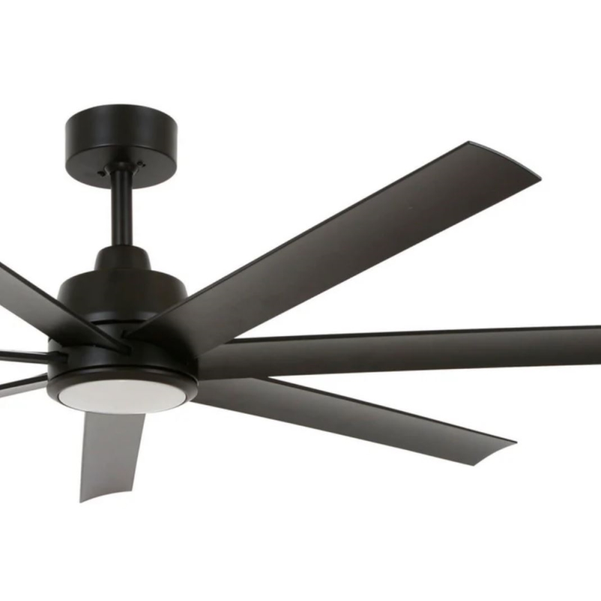 Lucci Air 21318349 - LED Stmievateľný stropný ventilátor ATLANTA 1xGX53/12W/230V pr. 142 cm čierna + diaľkové ovládanie