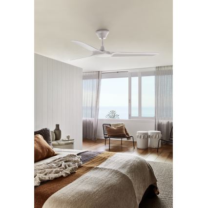 Lucci Air 21321549 - Stropný ventilátor ABYSS pr. 142 cm IP66 biela + diaľkové ovládanie