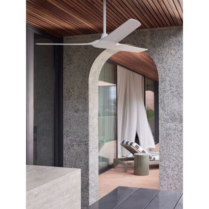 Lucci Air 21321549 - Stropný ventilátor ABYSS pr. 142 cm IP66 biela + diaľkové ovládanie