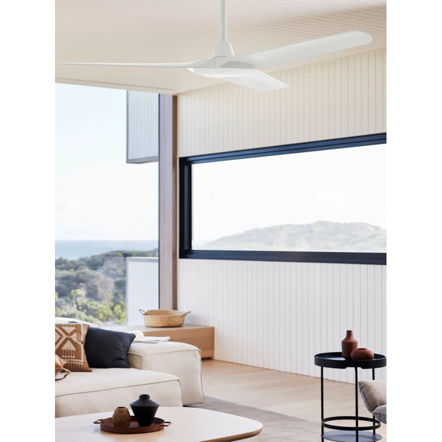 Lucci Air 21321549 - Stropný ventilátor ABYSS pr. 142 cm IP66 biela + diaľkové ovládanie