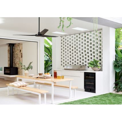 Lucci Air 21321649 - Stropný ventilátor ABYSS pr. 142 cm IP66 čierna + diaľkové ovládanie