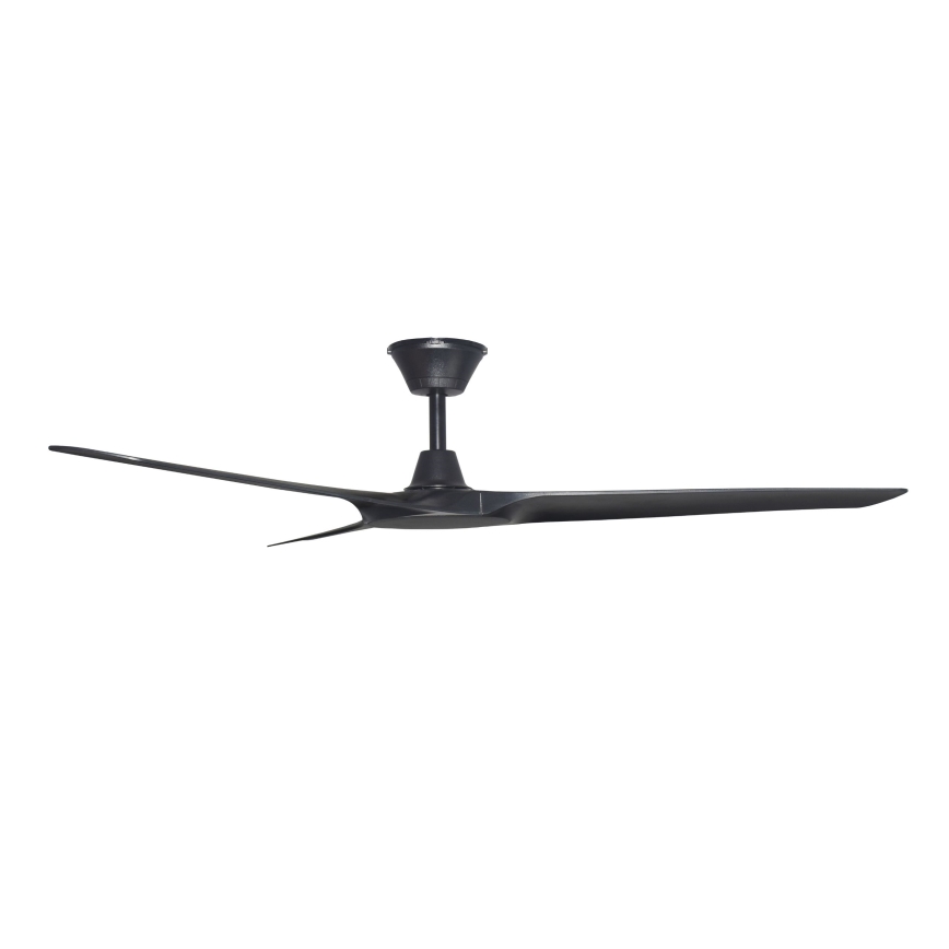 Lucci Air 21321649 - Stropný ventilátor ABYSS pr. 142 cm IP66 čierna + diaľkové ovládanie