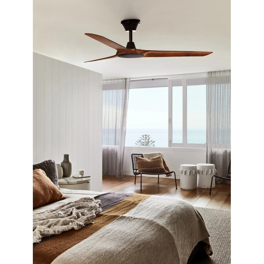Lucci Air 21321749 - Stropný ventilátor ABYSS pr. 142 cm IP66 hnedá + diaľkové ovládanie